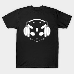 Cat with Headphones T-Shirt